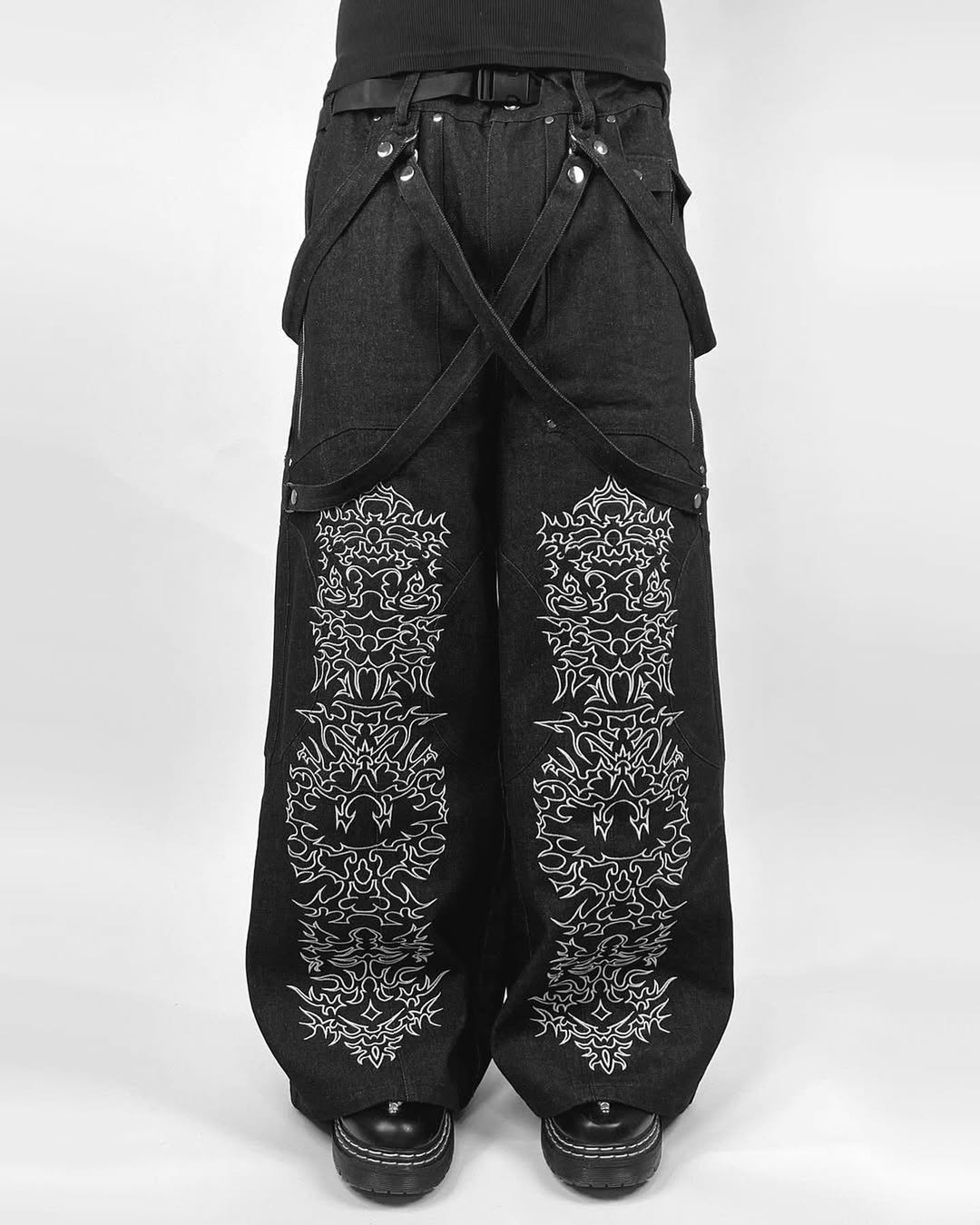 Embroidered Bondage Denim
