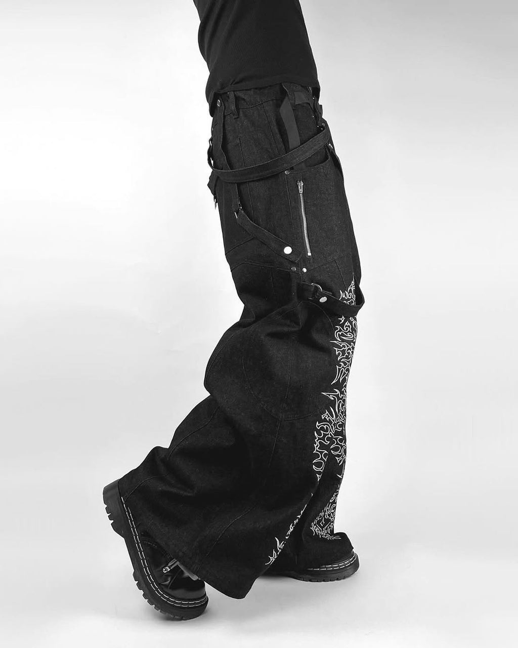 Embroidered Bondage Denim