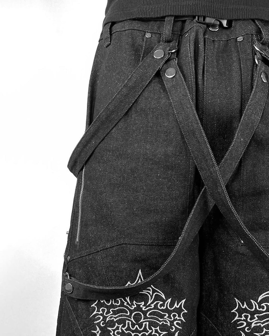 Embroidered Bondage Denim
